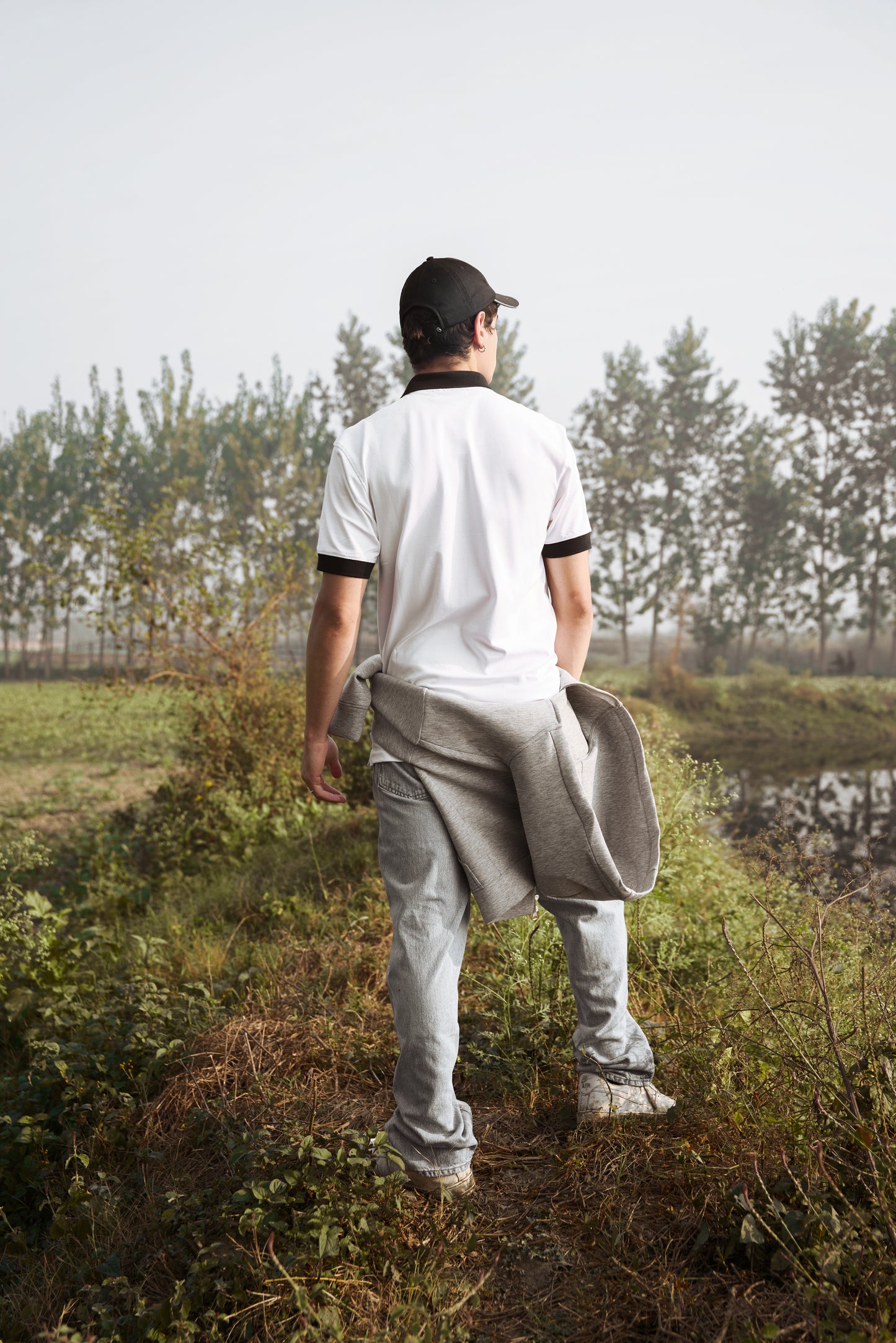Escape White Polo tee