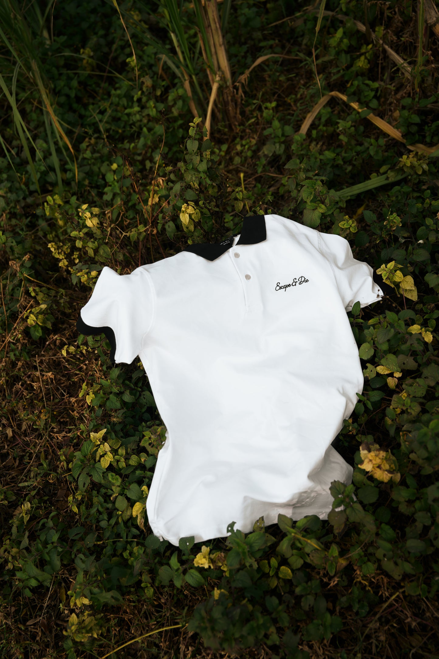 Escape White Polo tee