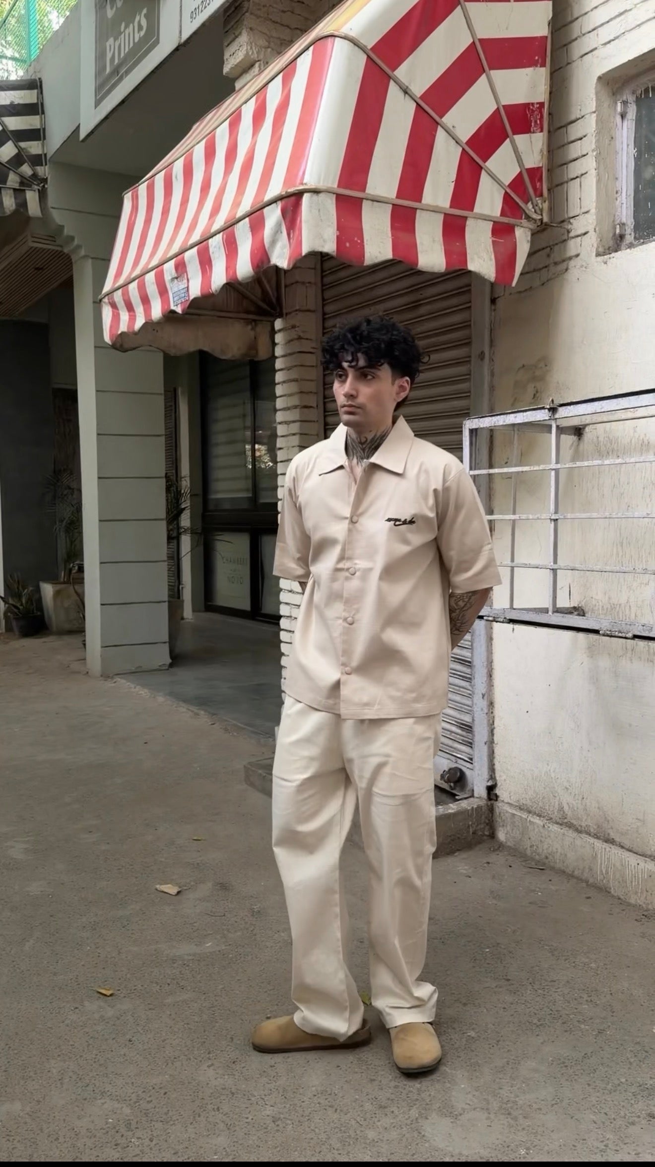 PURE ESCAPE LINEN SHIRT (BEIGE)-thumbmail-2