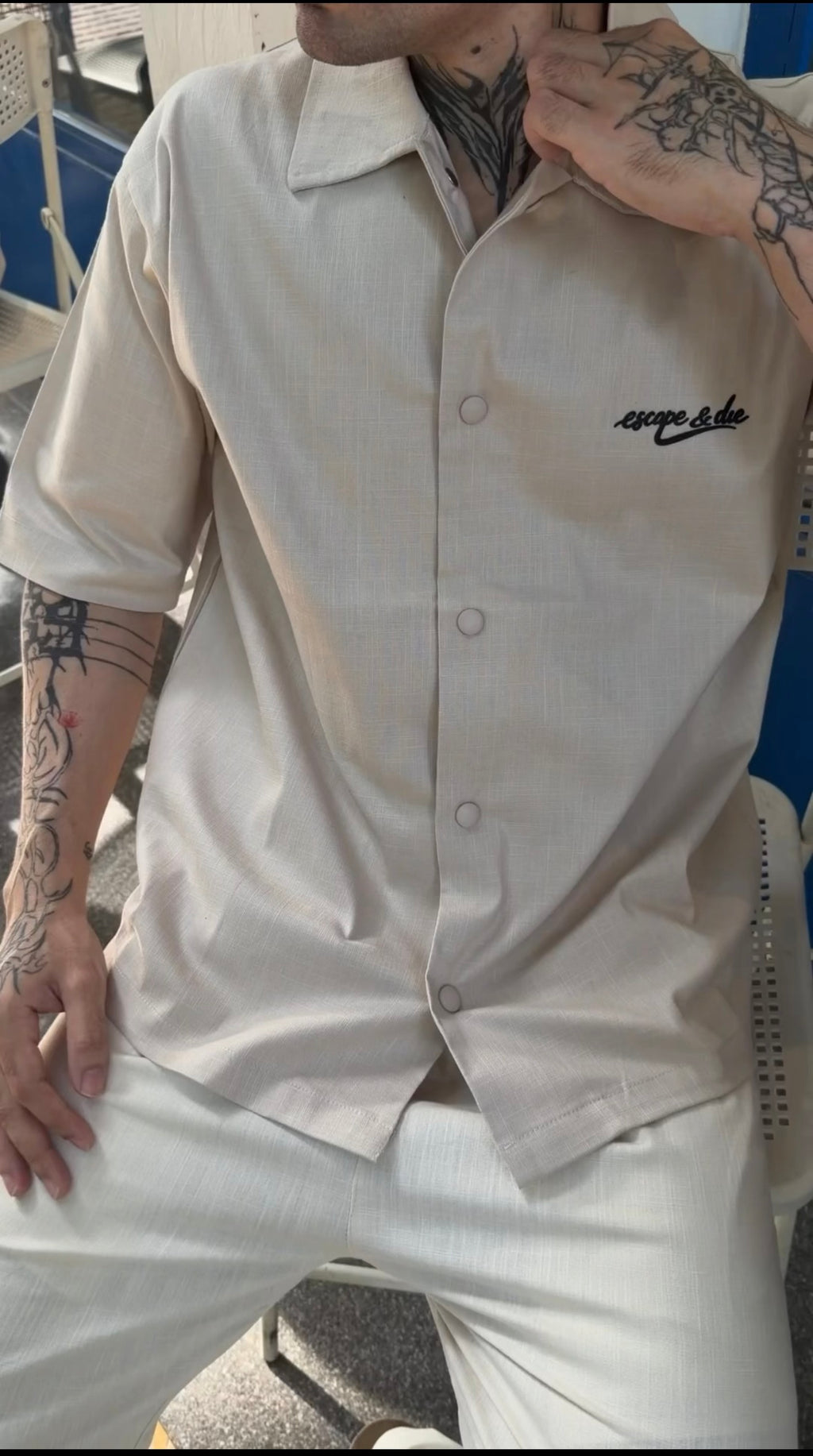 PURE ESCAPE LINEN SHIRT (BEIGE)