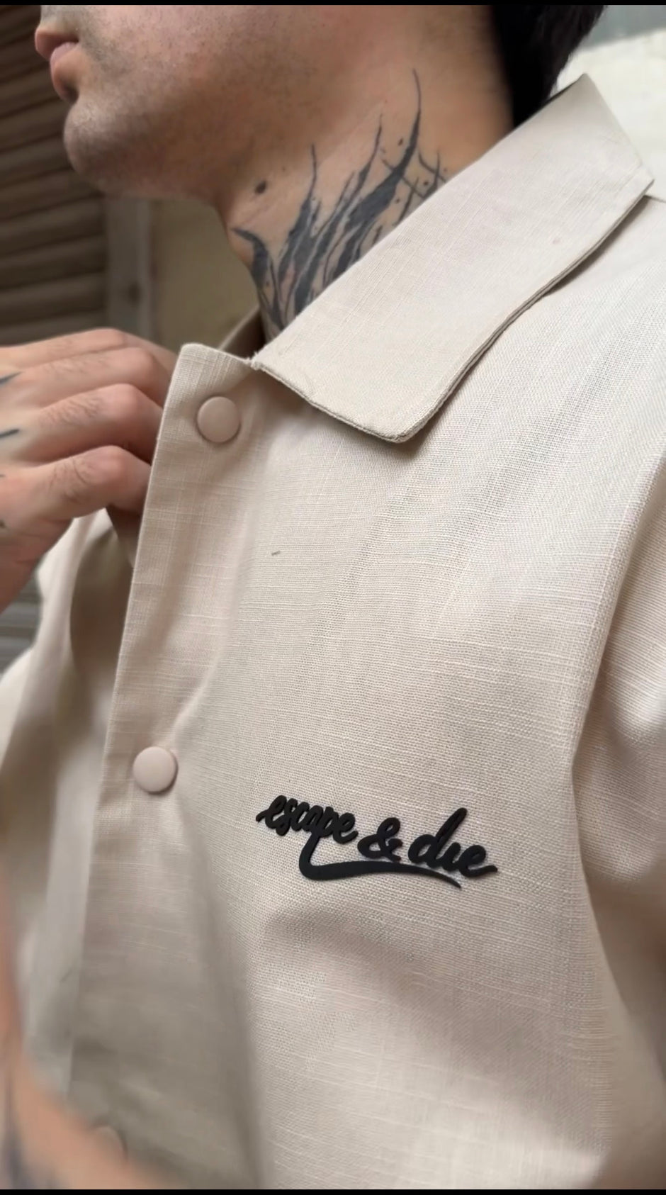 PURE ESCAPE LINEN SHIRT (BEIGE)