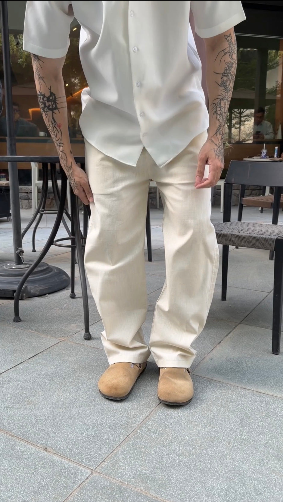 Vintage Off-White Linen Pants