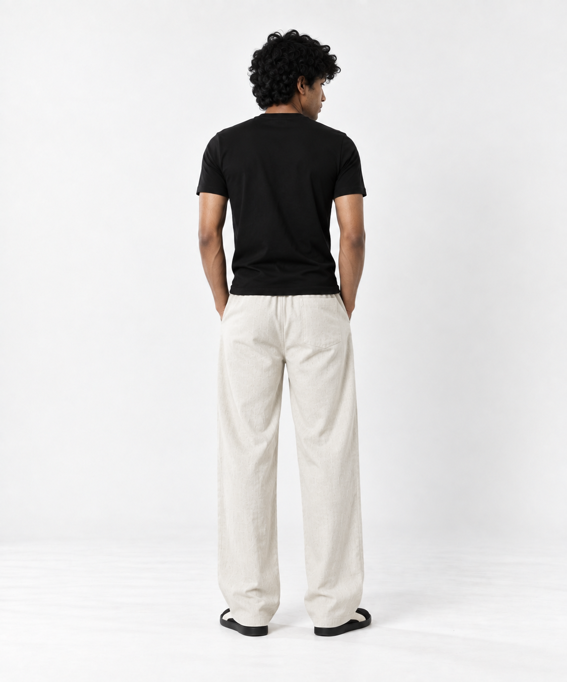 Vintage-White Pull On Linen Pants-thumbmail-4