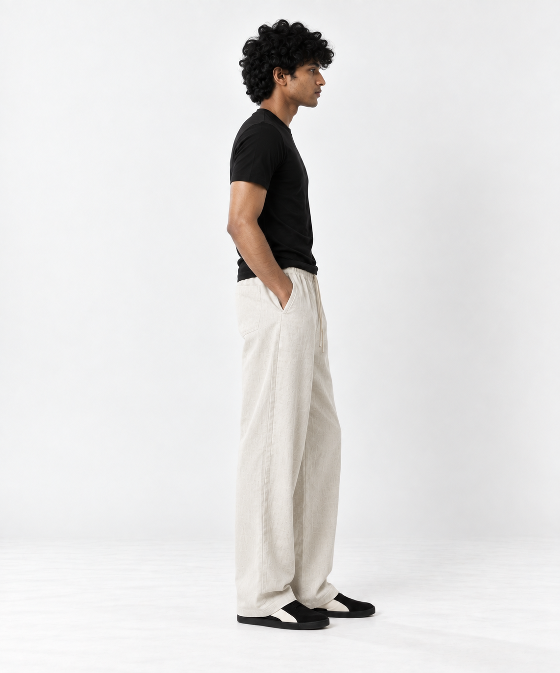 Vintage-White Pull On Linen Pants-thumbmail-3