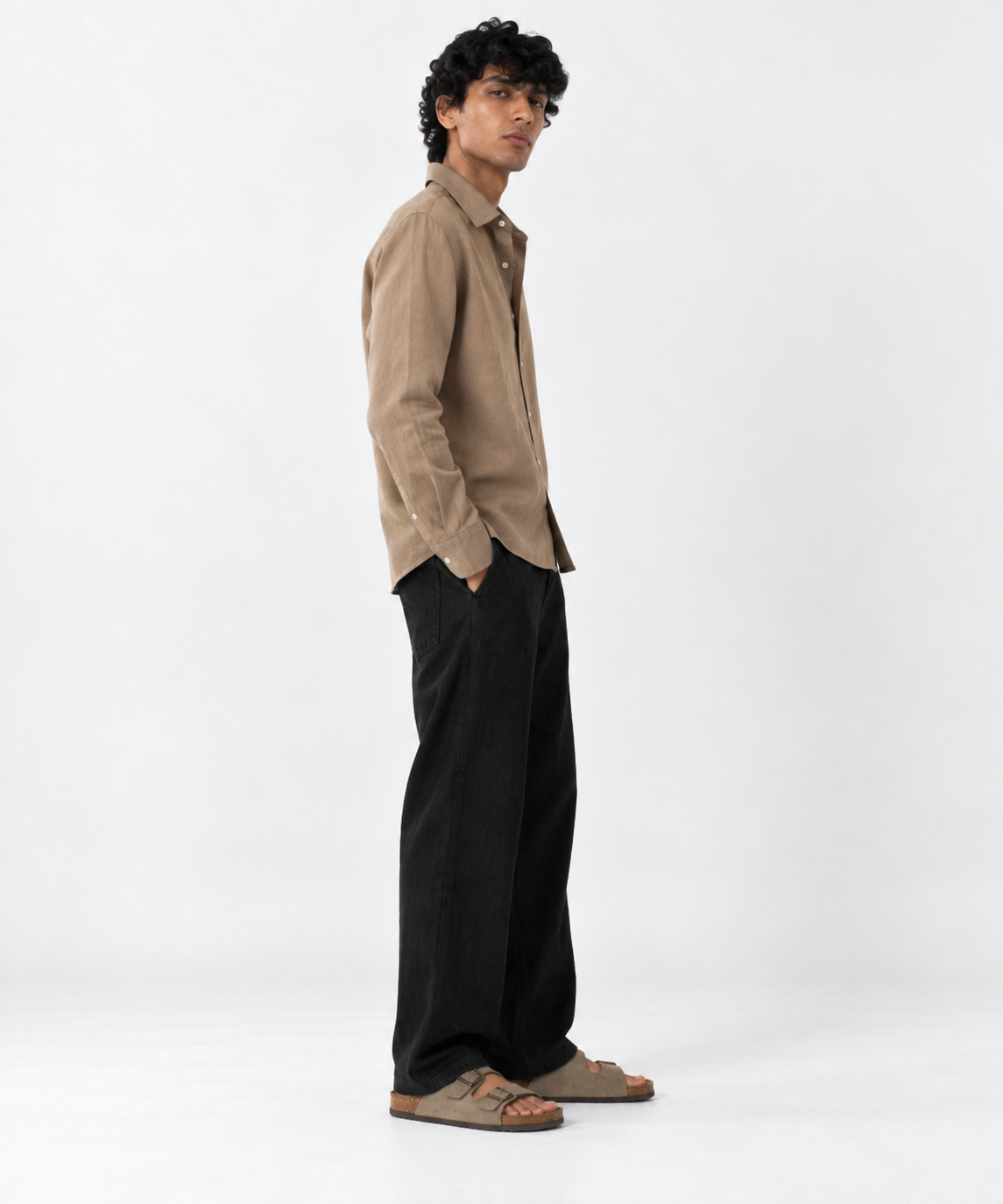 Tan Irish Linen Shirt-thumbmail-3