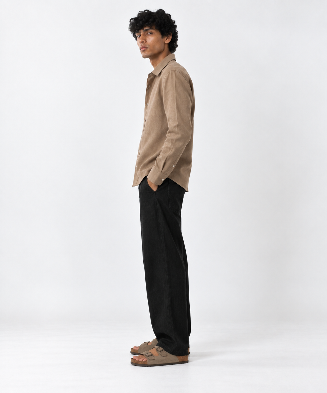 Tan Irish Linen Shirt-thumbmail-2