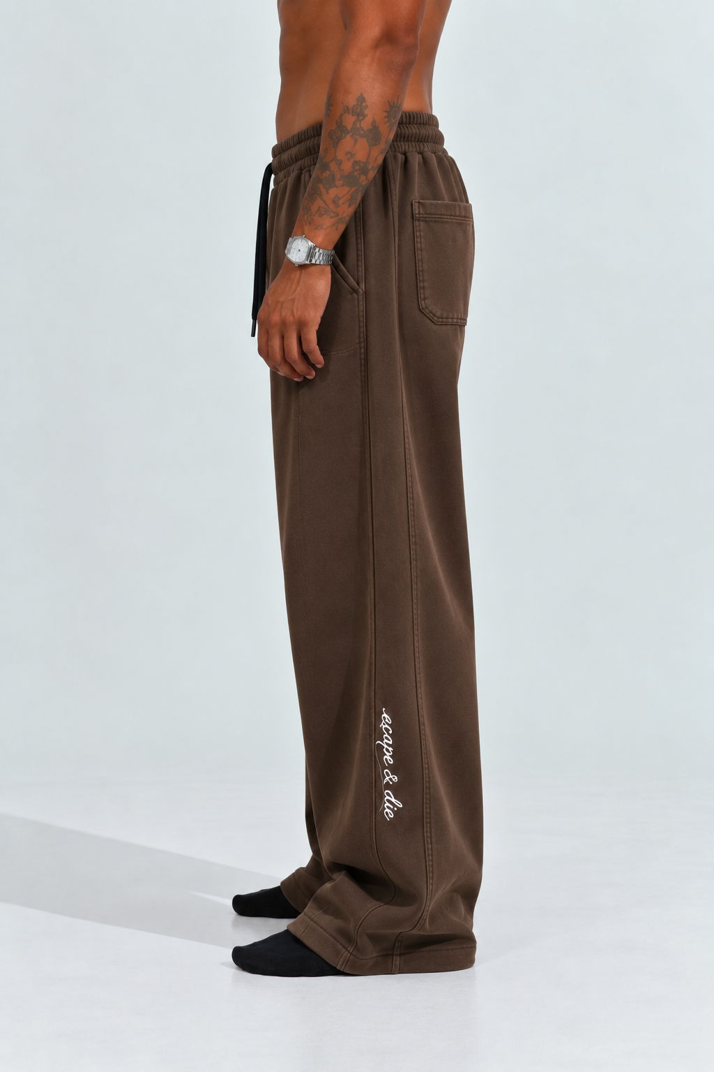 COCOA FLEX SWEATPANT (BROWN)-thumbmail-3