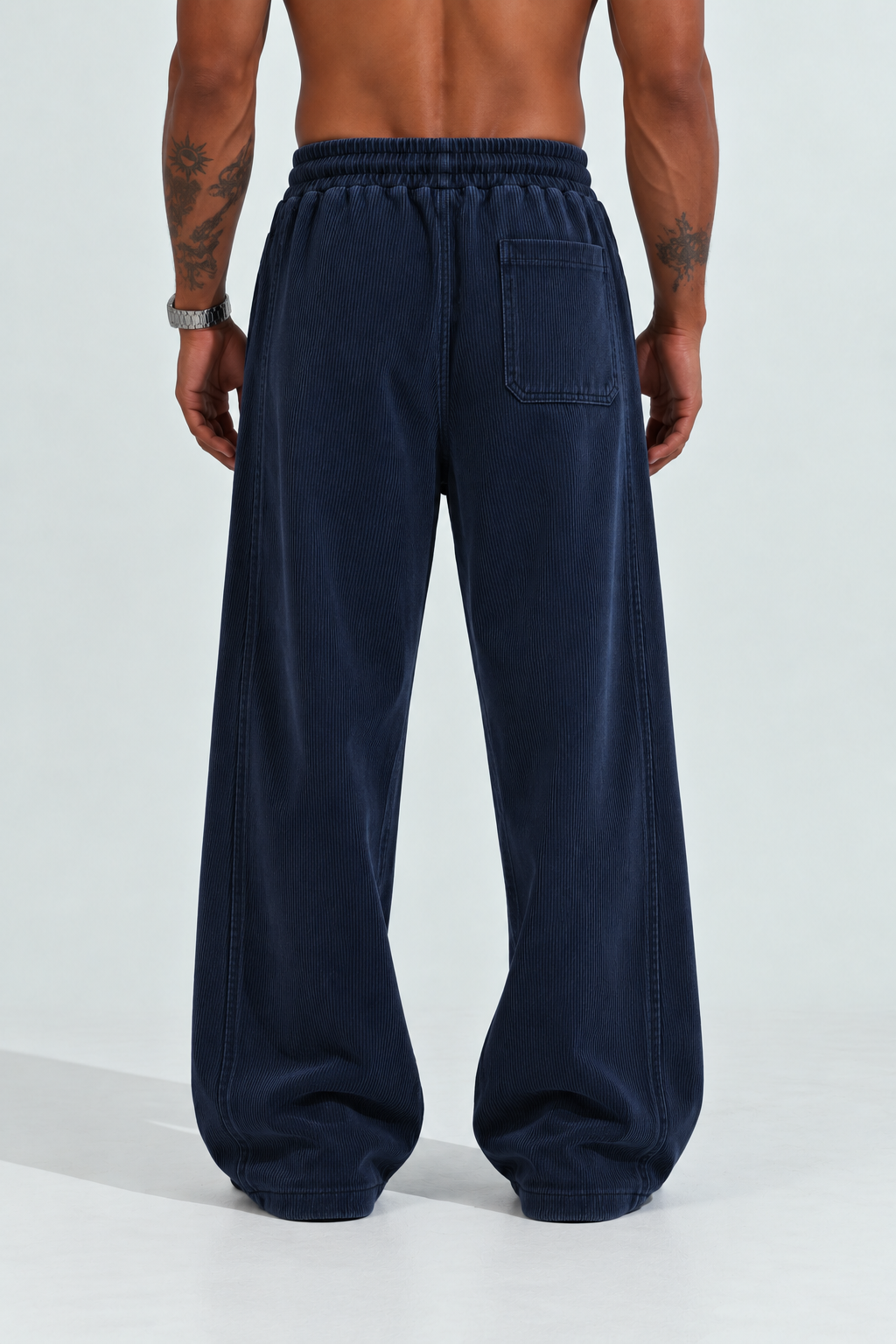 LAST ESCAPE CORDUROY SWEATPANT (NAVY BLUE)-thumbmail-2