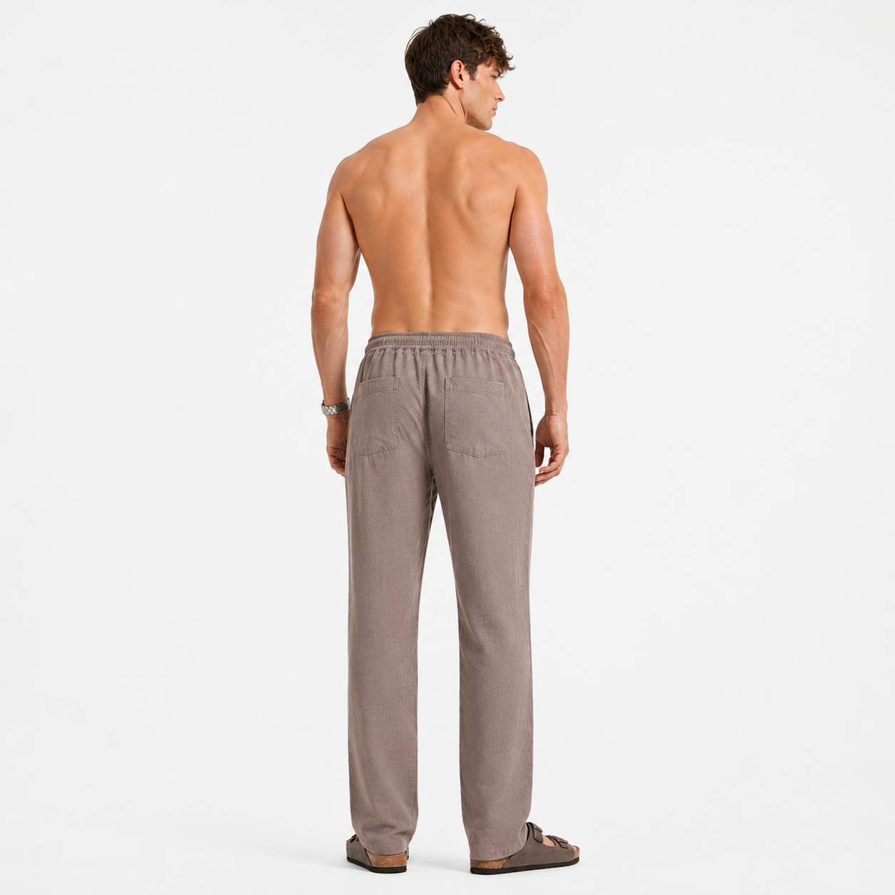 Stone Grey Pull On Linen Pants-thumbmail-6
