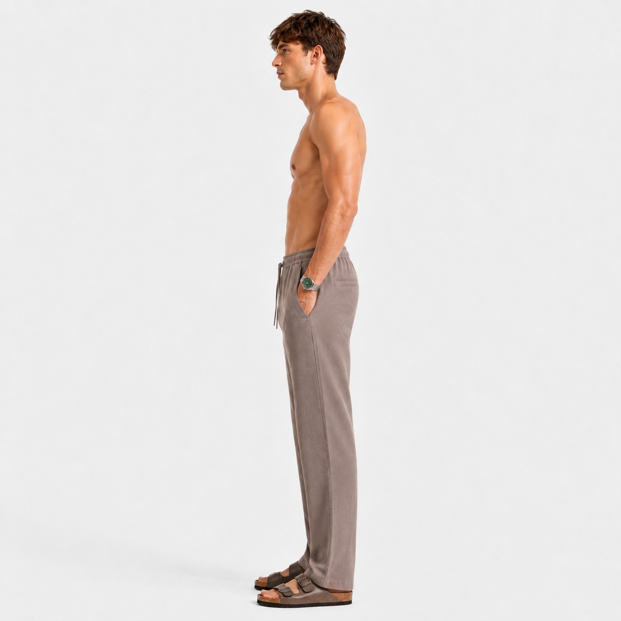 Stone Grey Pull On Linen Pants-thumbmail-5